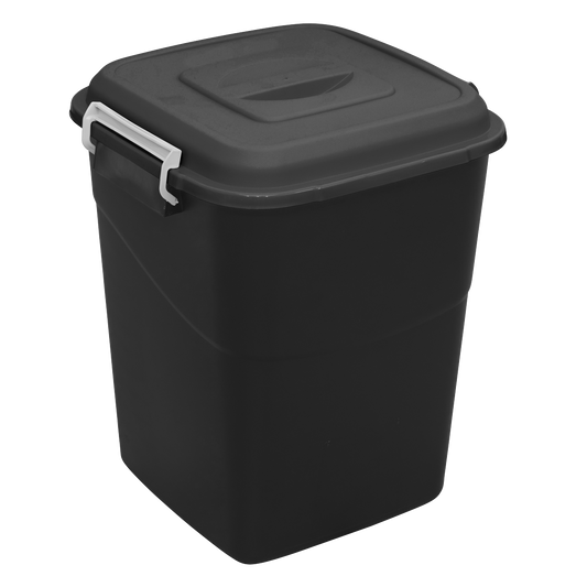 Sealey Durable Refuse Storage Bin Suitable For Outdoor Use 50 Litres Black BM50
