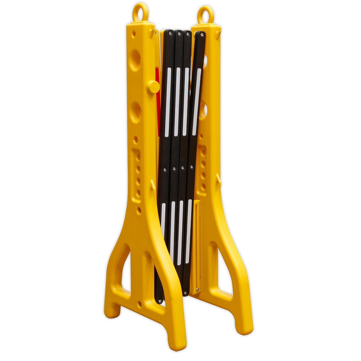 Sealey 2500mm Plastic Folding Barrier Reflective Criss-Crossing Strips PFB2500