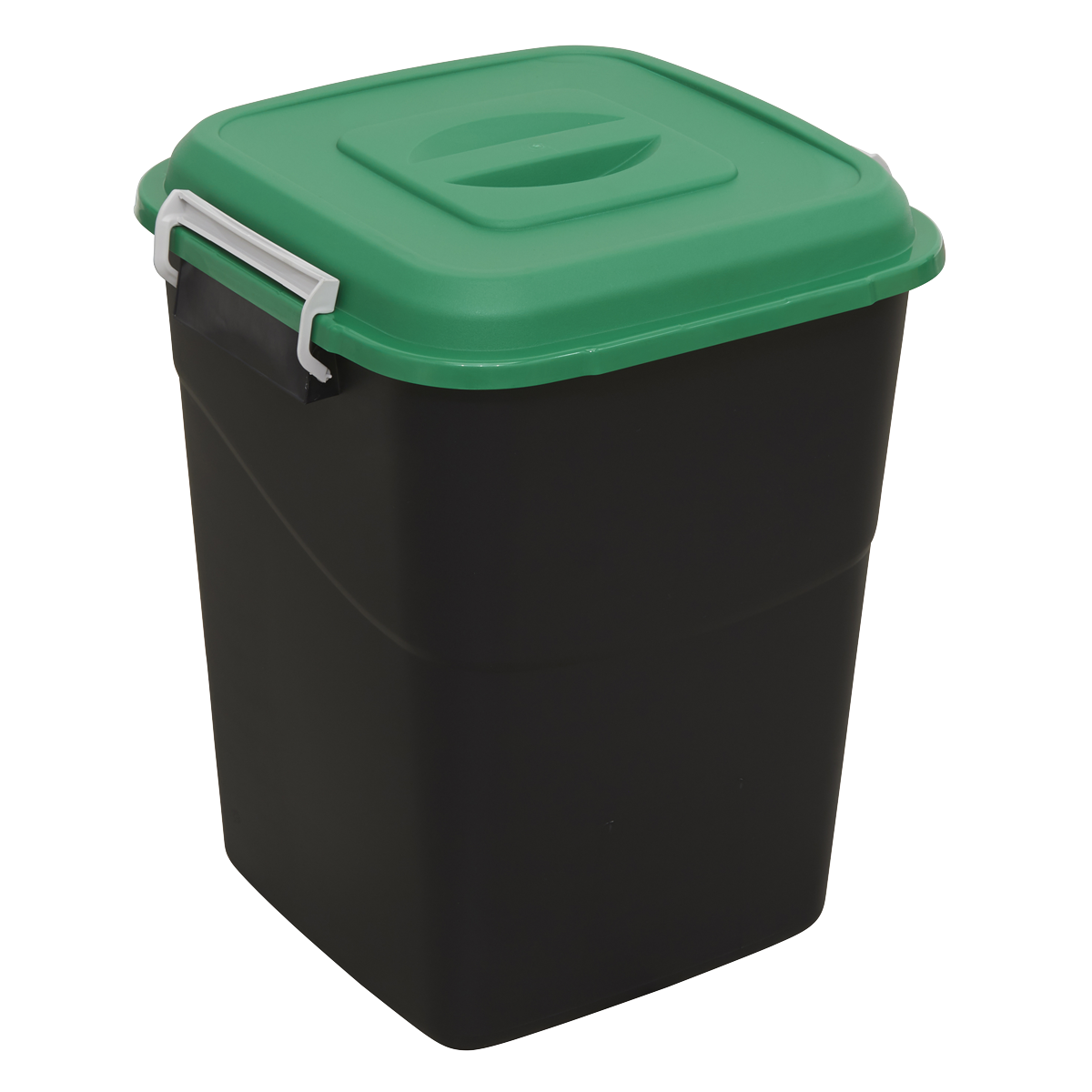 Sealey Refuse Storage Bin Fitted With Lid Latches Polypropylene 50L Green BM50G