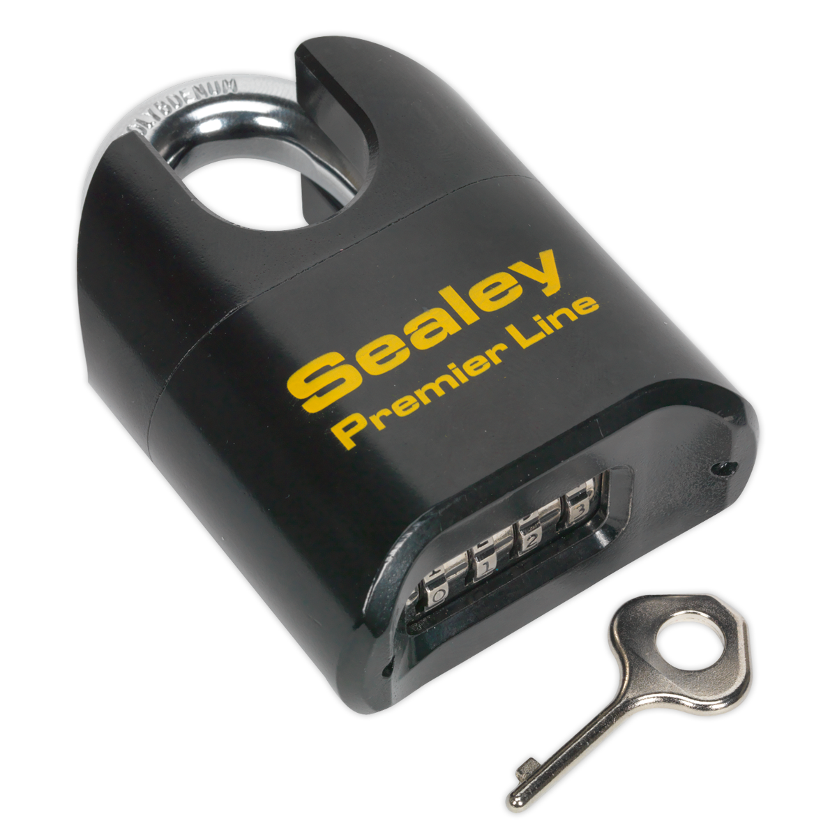 Sealey Steel Body Combination Padlock Shrouded Shackle Heavy Duty 62mm PL603S