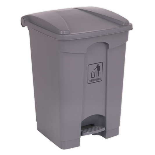 Sealey Bin 45 Litres Plastic Heavy Duty With Hands-Free Foot Pedal & Handle BM60