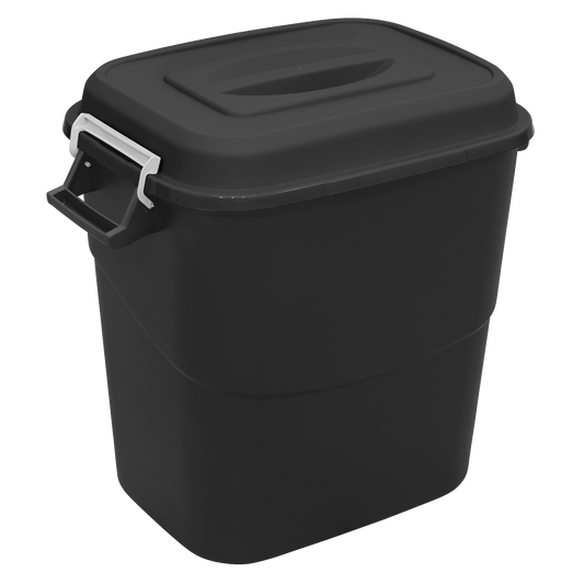 Sealey Durable Refuse Storage Bin Suitable For Outdoor Use 75 Litres Black BM75
