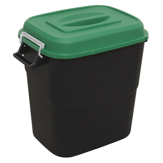 Sealey Durable Refuse Storage Bin Suitable For Outdoor Use 75 Litres Green BM75G