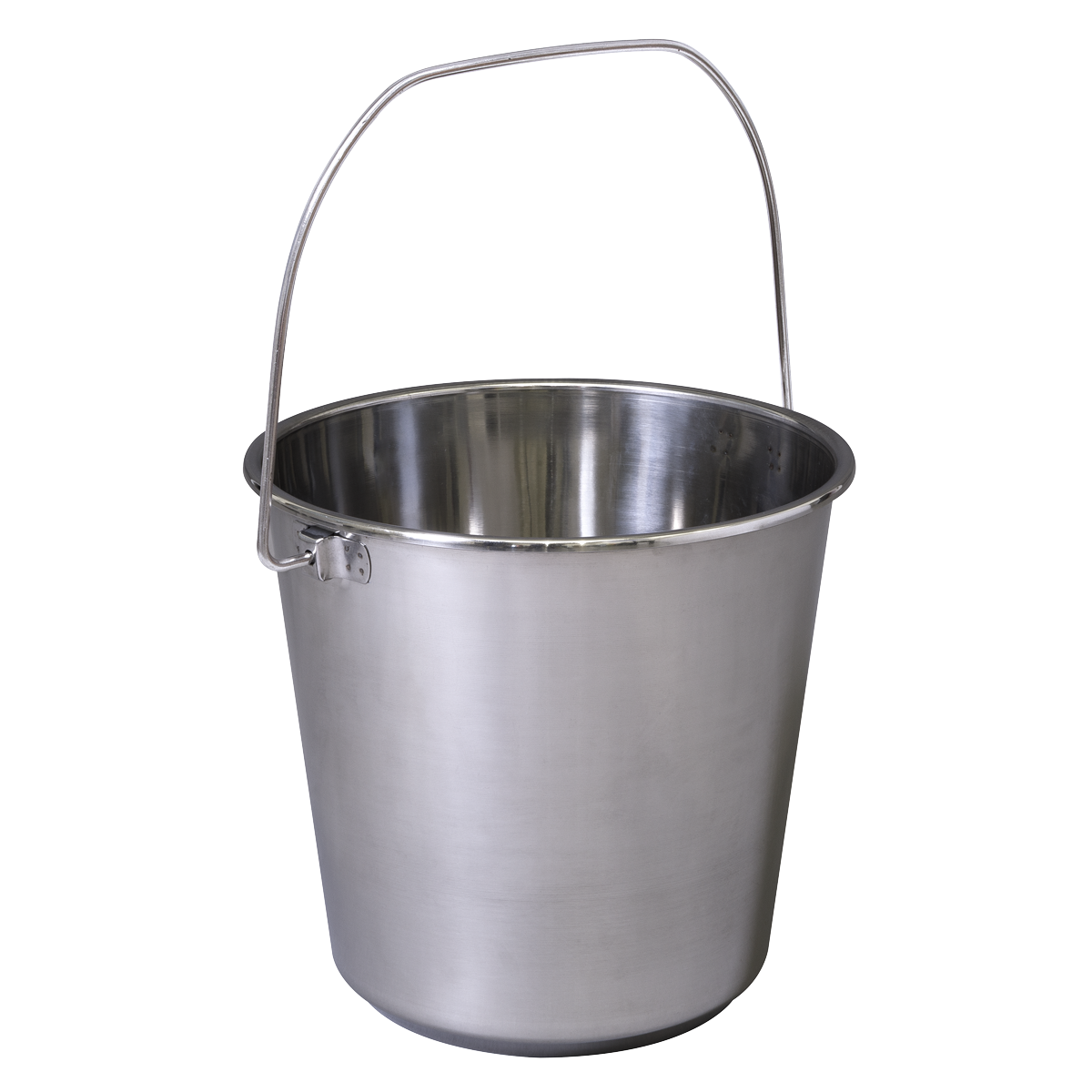 Sealey 12L Heavy Duty Stainless Steel Grade 202 Mop Bucket - Silver BM8L