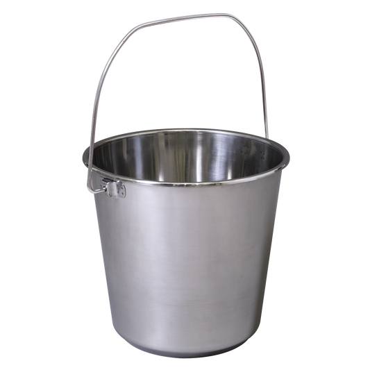Sealey 12L Heavy Duty Stainless Steel Grade 202 Mop Bucket - Silver BM8L