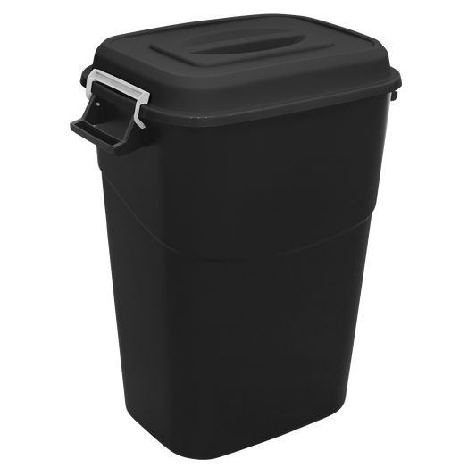 Sealey Durable Refuse Storage Bin Suitable For Outdoor Use 95 Litres Black BM95