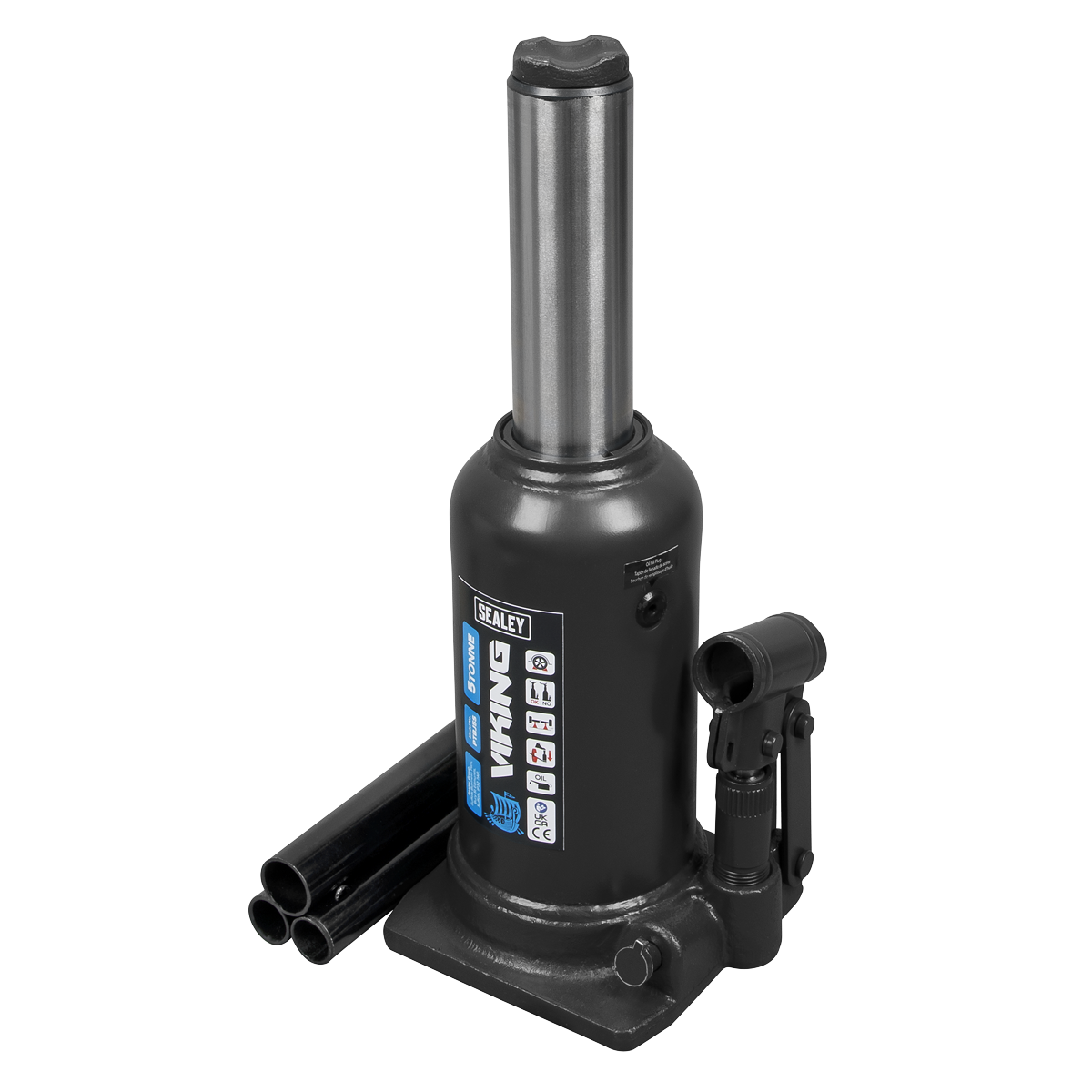 Sealey 5 Tonne Viking Telescopic Bottle Jack With Safety Overload Valve PTBJ5S