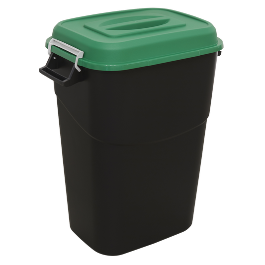 Sealey Durable Refuse Storage Bin Suitable For Outdoor Use 95 Litres Green BM95G