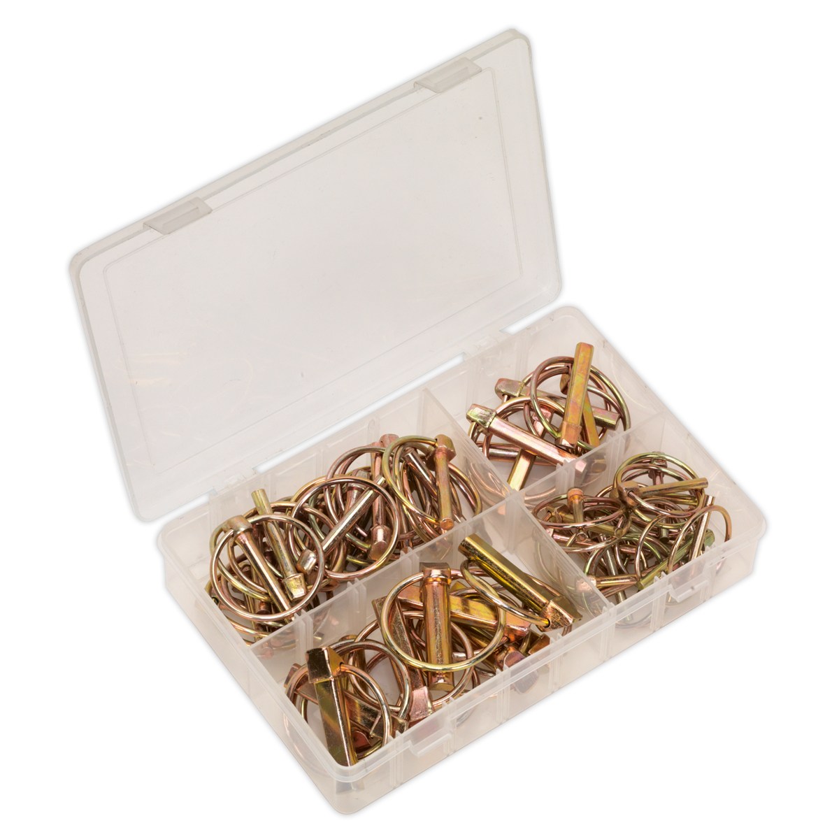 Sealey Linch Pin Assortment With Partitioned Box 50 Pieces Metric AB022LP