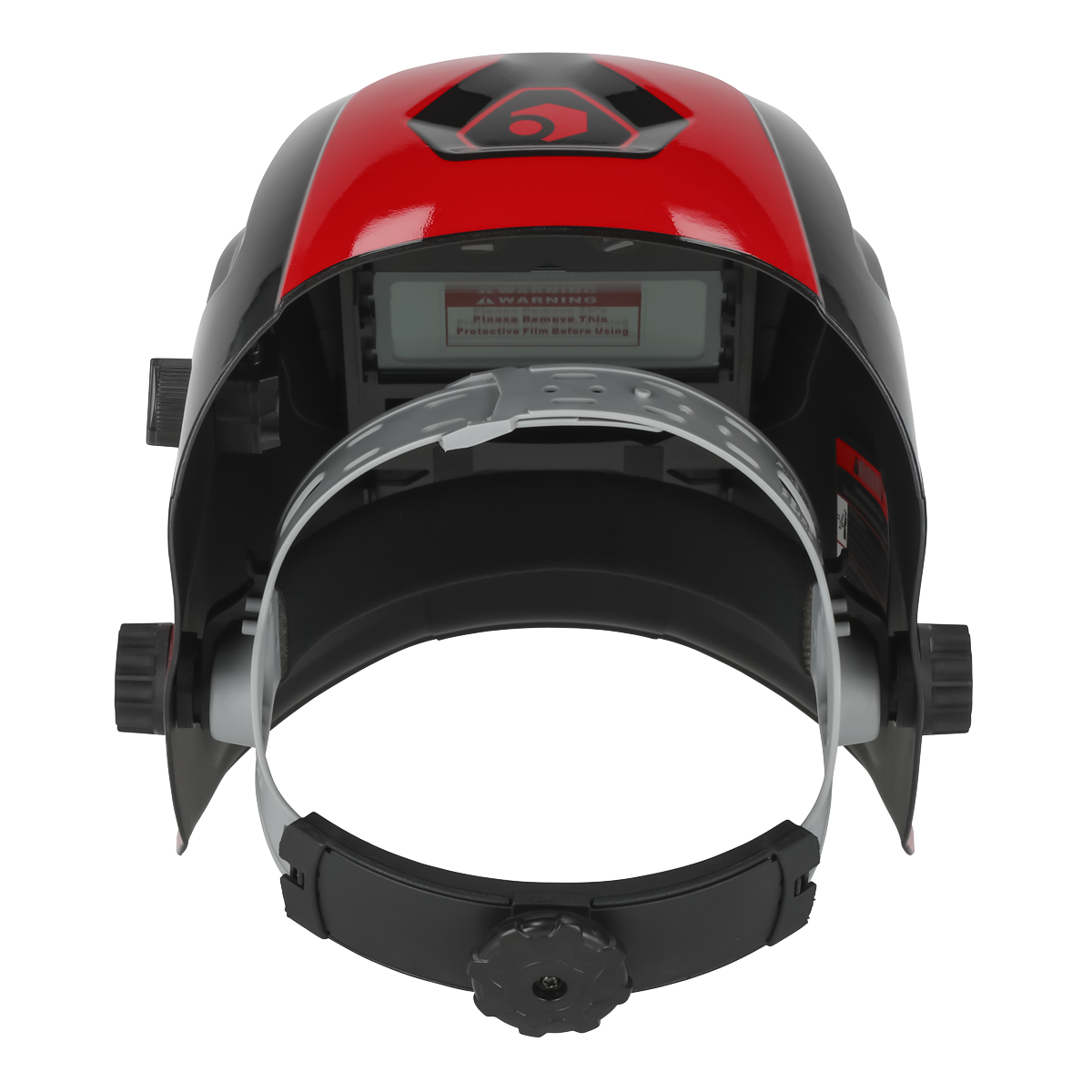 Sealey Auto Darkening Welding Helmet With Rotary Knob - Shade 9-13 - Red PWH1