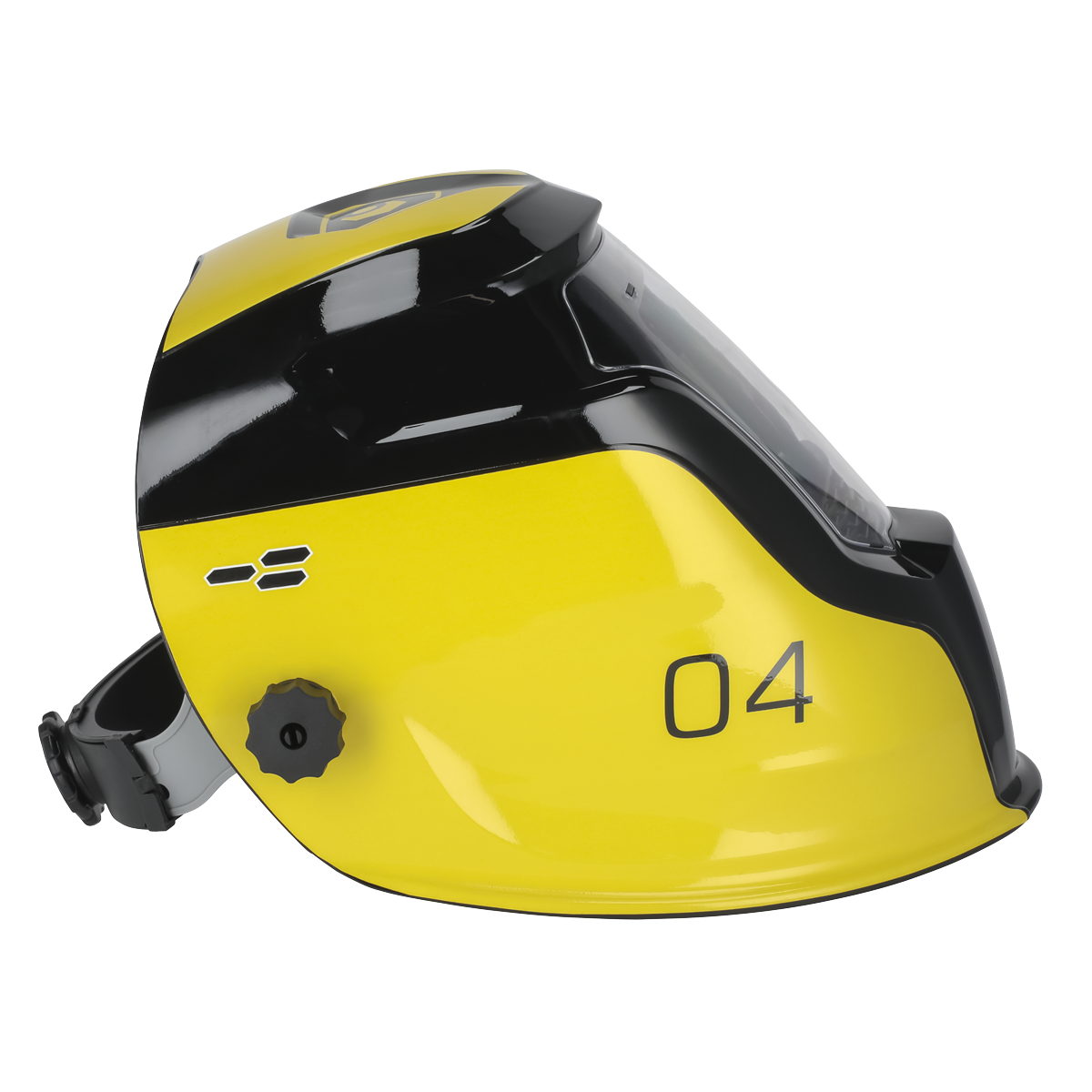 Sealey Protection Yellow Auto Darkening Welding Safety Helmet Shade 9-13 PWH4
