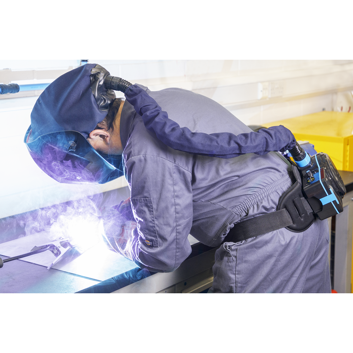 Sealey Auto Darkening Welding Helmet Powered Air Purifying Respirator PWH616