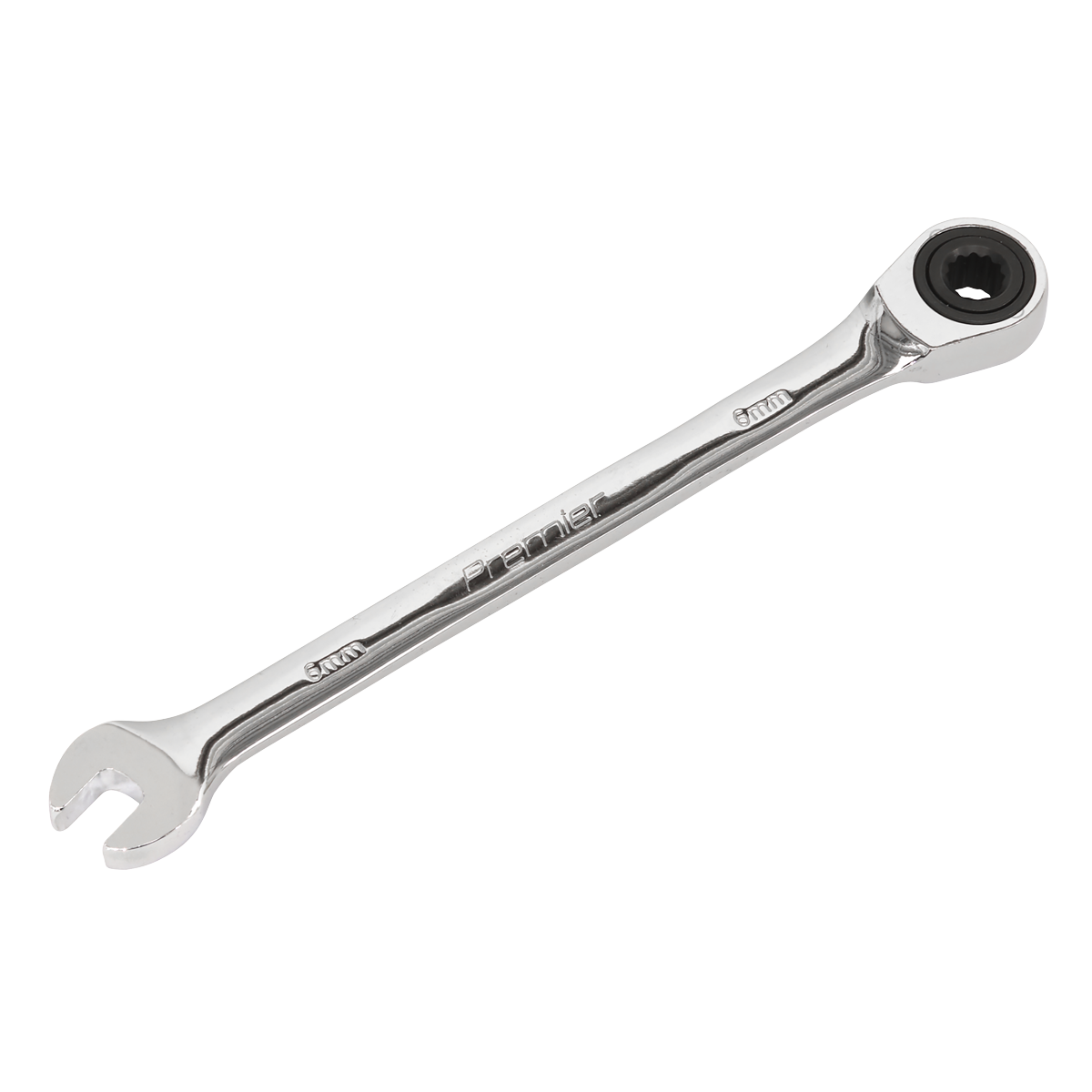 Sealey Ratchet Combination Spanner 72 Teeth Chrome Vanadium Steel 6mm RCW06