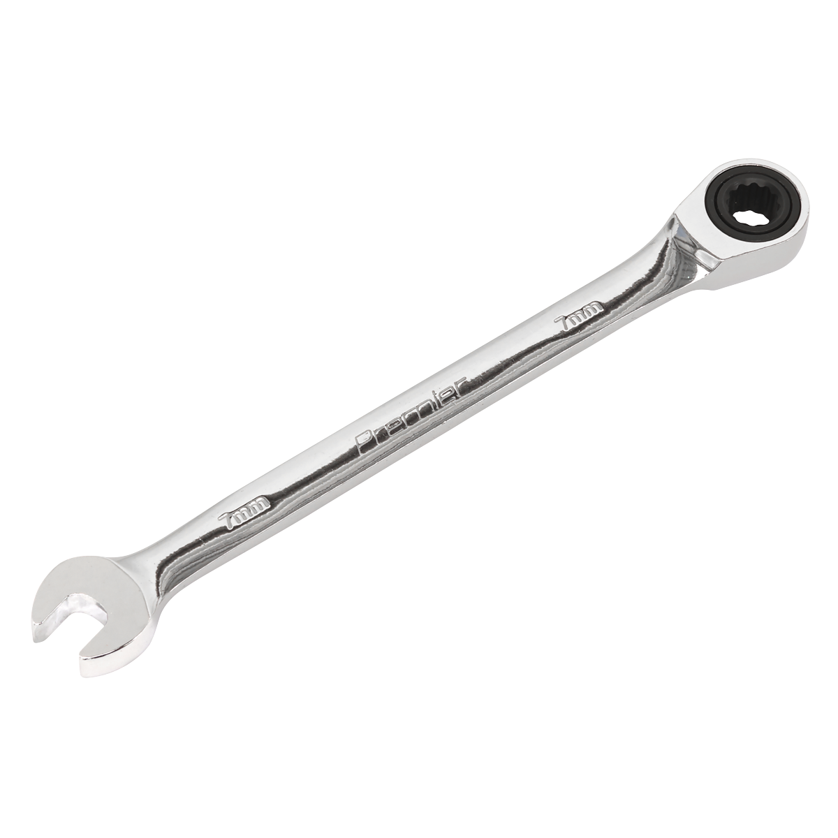 Sealey Ratchet Combination Spanner 72 Teeth Chrome Vanadium Steel 7mm RCW07