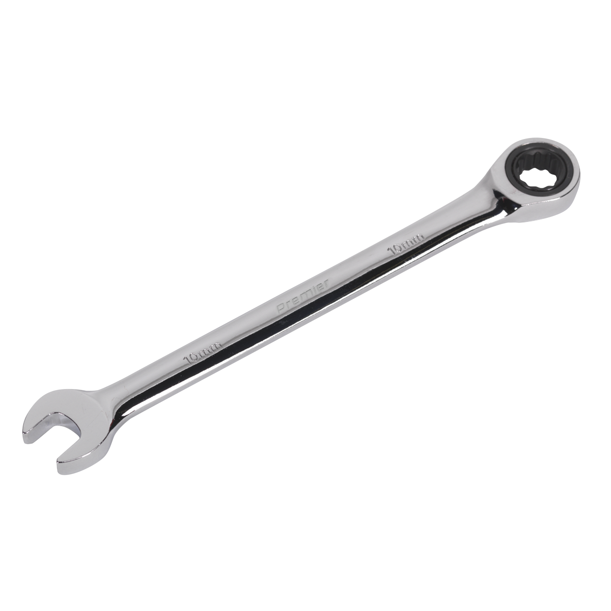 Sealey Ratchet Combination Spanner 72 Teeth Chrome Vanadium Steel 10mm RCW10