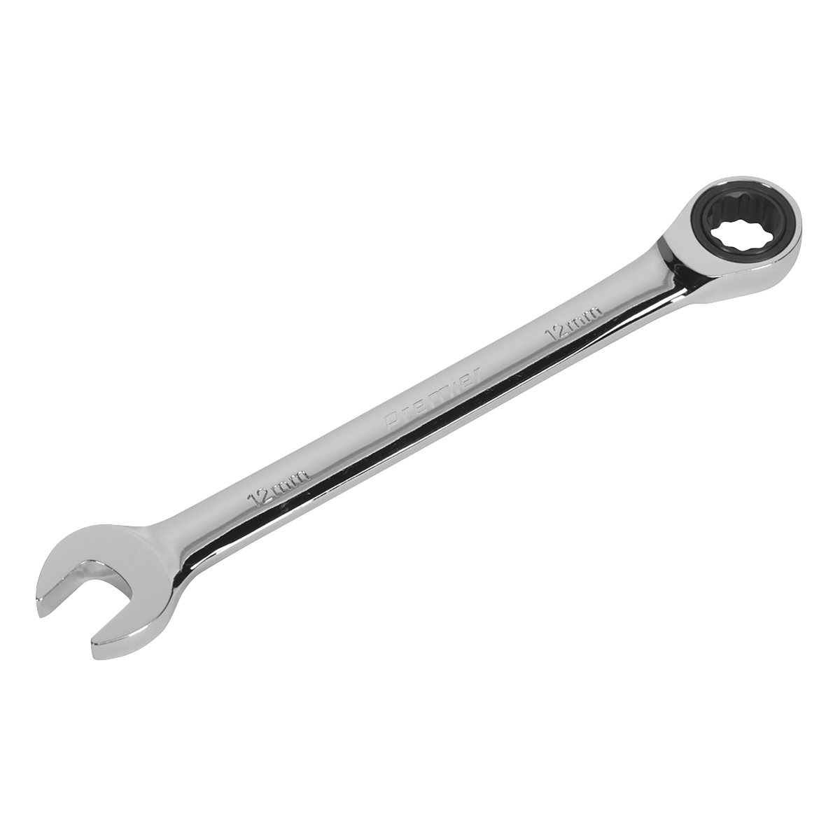 Sealey Ratchet Combination Spanner 72 Teeth Chrome Vanadium Steel 12mm RCW12