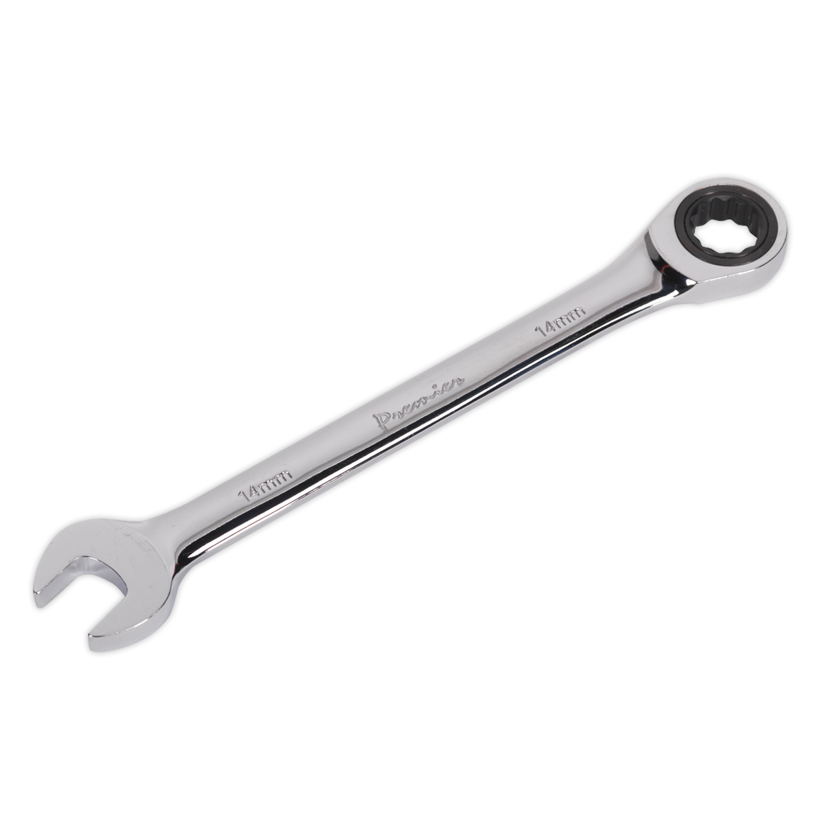 Sealey Ratchet Combination Spanner 72 Teeth Chrome Vanadium Steel 14mm RCW14