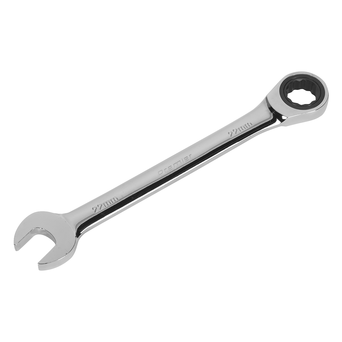 Sealey Ratchet Combination Spanner 72 Teeth Chrome Vanadium Steel 22mm RCW22
