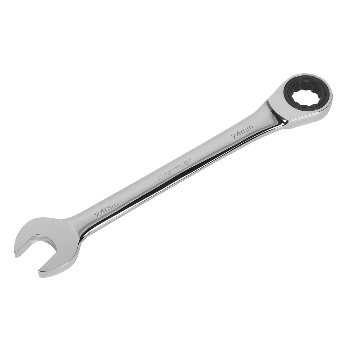 Sealey Ratchet Combination Spanner 72 Teeth Chrome Vanadium Steel 24mm RCW24
