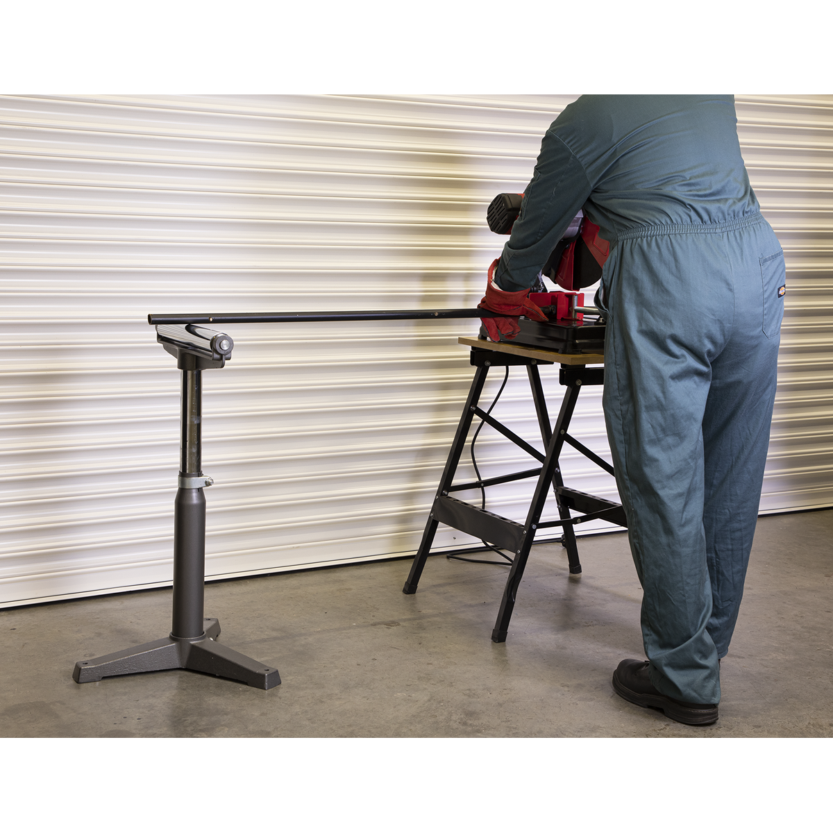 Sealey Roller Stand 1 Roller 800kg Capacity Heavy Duty Height-Adjustable RS901