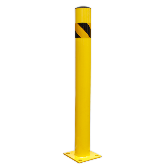 Sealey Safety Bollard With 200mm Square Base Plate 1050mm Yellow BOL1050