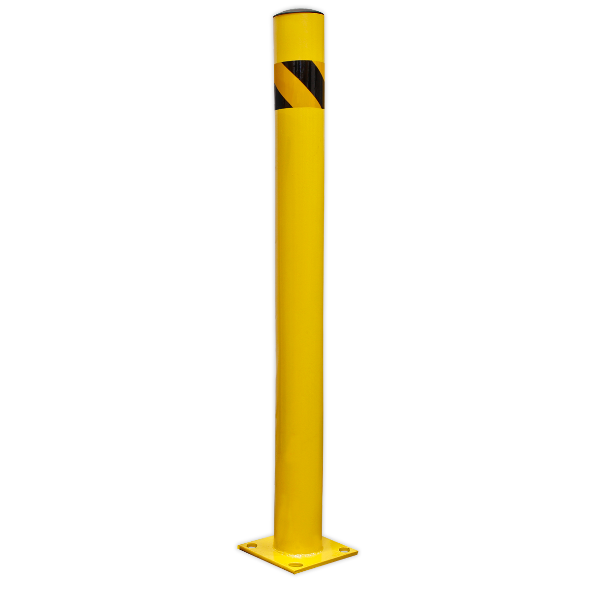 Sealey Safety Bollard With 200mm Square Base Plate 1200mm Yellow BOL1200
