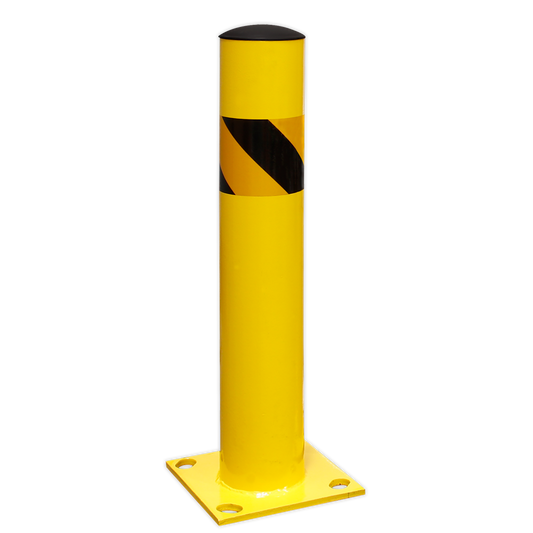Sealey Safety Bollard With 200mm Square Base Plate 600mm - Yellow BOL600