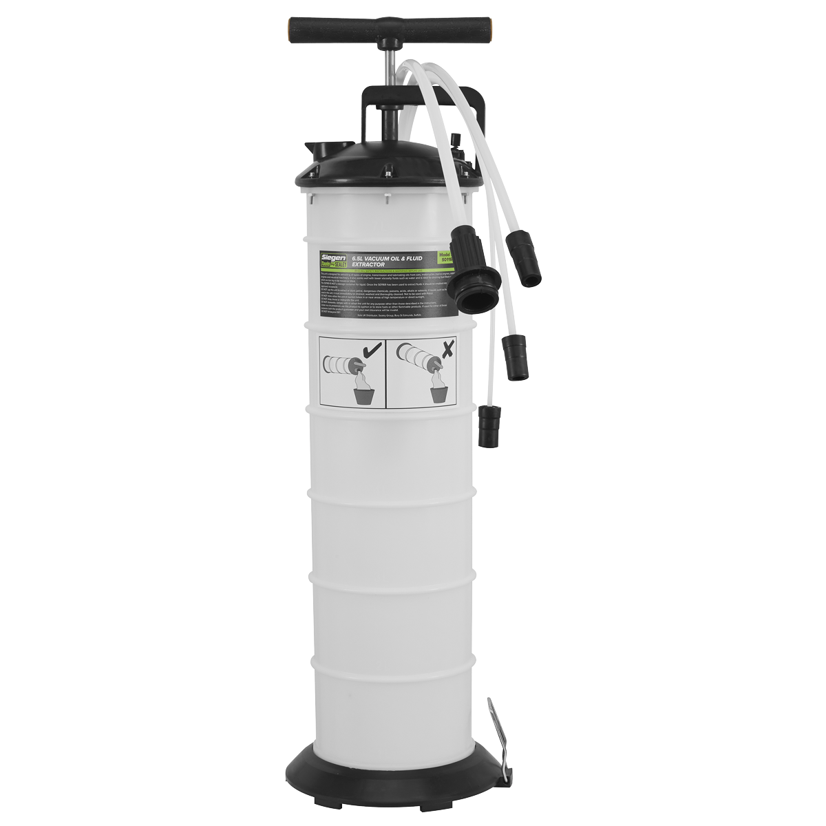 Sealey 6.5 Liters Vacuum Oil & Fluid Extractor/Extraction Tool Manual S01169