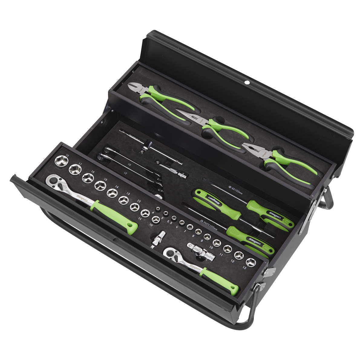 Sealey Tool Kit With Cantilever Toolbox Soft Grip Handles 70 Pieces S01215