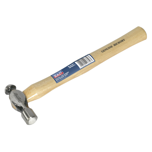 Sealey Ball Pein Hammer Hickory Shaft Drop-Forged Carbon Steel Head 8oz BPH08