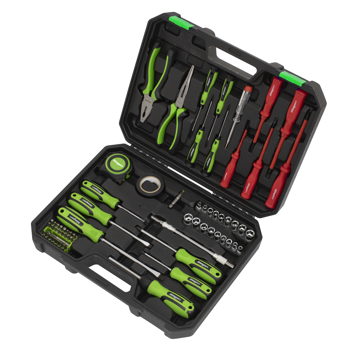 Sealey Tool Kit With Reversible 72-Tooth Ratchet Bit Driver 73 Pieces S01220