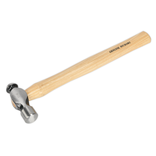 Sealey Ball Pein Hammer Hickory Shaft Drop-Forged Carbon Steel Head 12oz BPH12