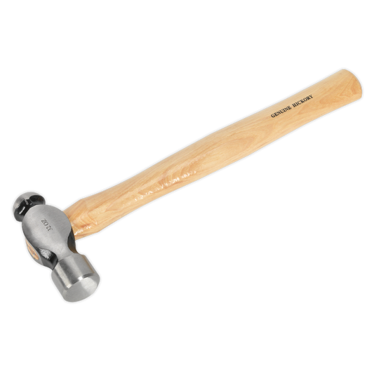 Sealey Ball Pein Hammer Hickory Shaft Drop-Forged Carbon Steel Head 2lb BPH32