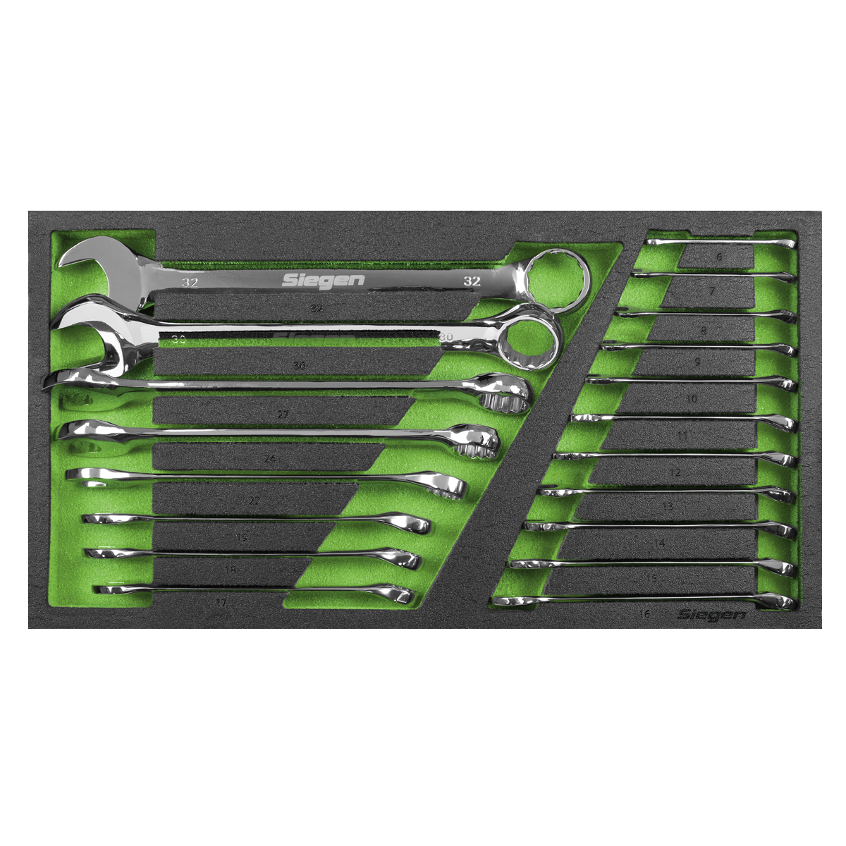 Sealey Siegen Combination Spanner Set 6-32mm With Tool Tray 19 Pieces S01272