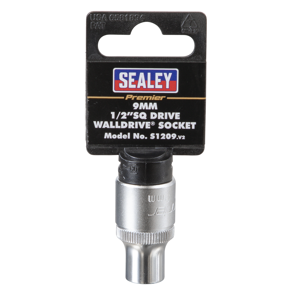 Sealey WallDrive Socket Tool 9mm 1/2" Square Drive Chrome Vanadium Steel S1209