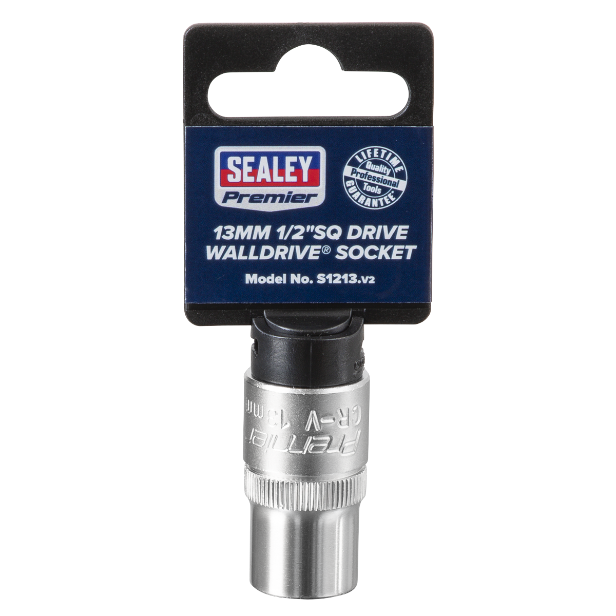 Sealey WallDrive Socket Tool 13mm 1/2" Square Drive Chrome Vanadium Steel S1213
