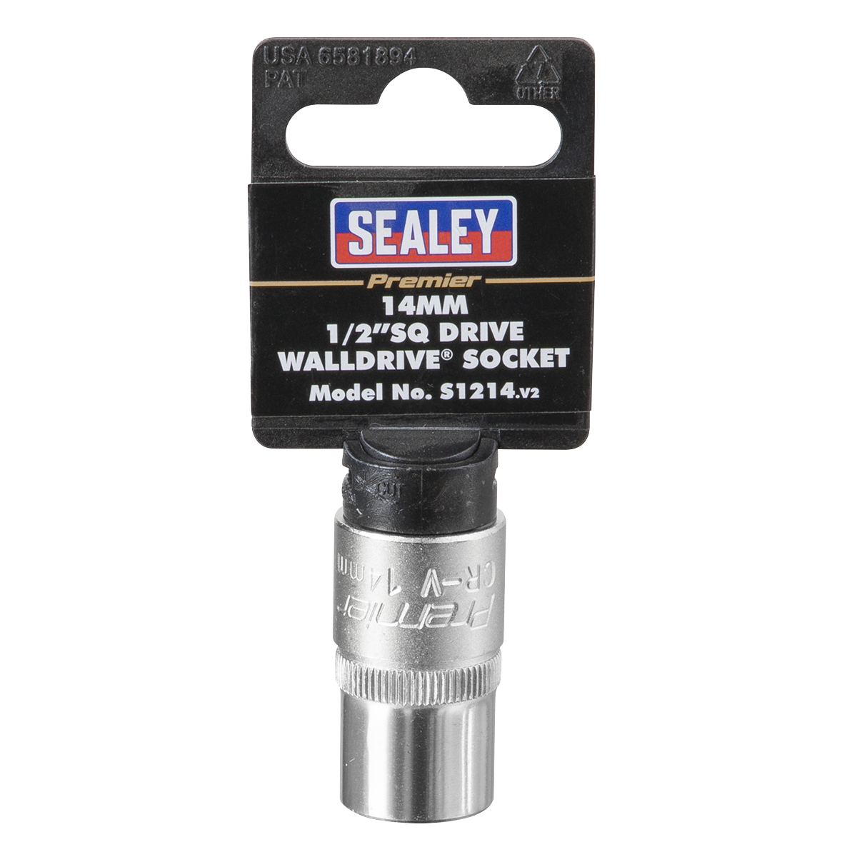 Sealey WallDrive Socket Tool 14mm 1/2" Square Drive Chrome Vanadium Steel S1214