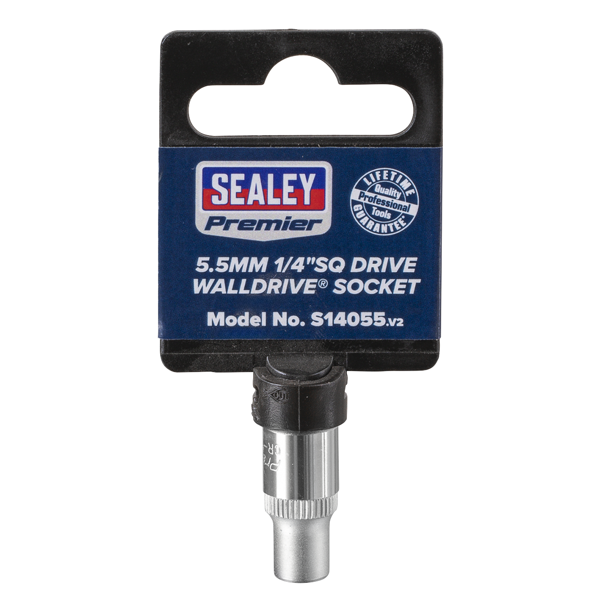 Sealey WallDrive Socket 5.5mm 1/4" Square Drive Chrome Vanadium Steel S14055