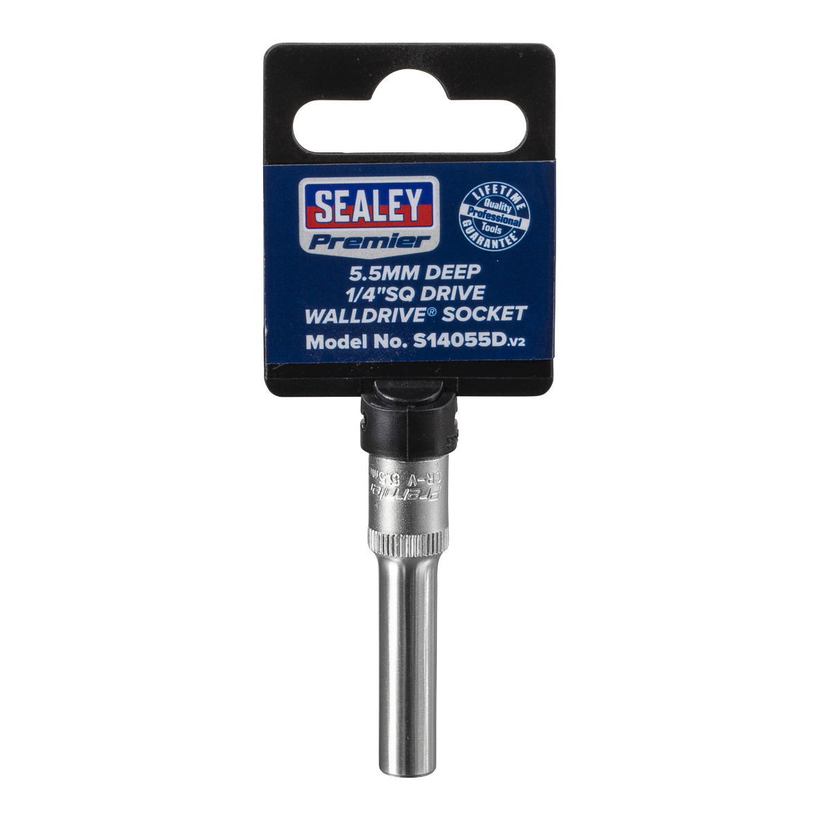 Sealey WallDrive Socket Tool 5.5mm Deep 1/4" Square Drive Cold Forged S14055D
