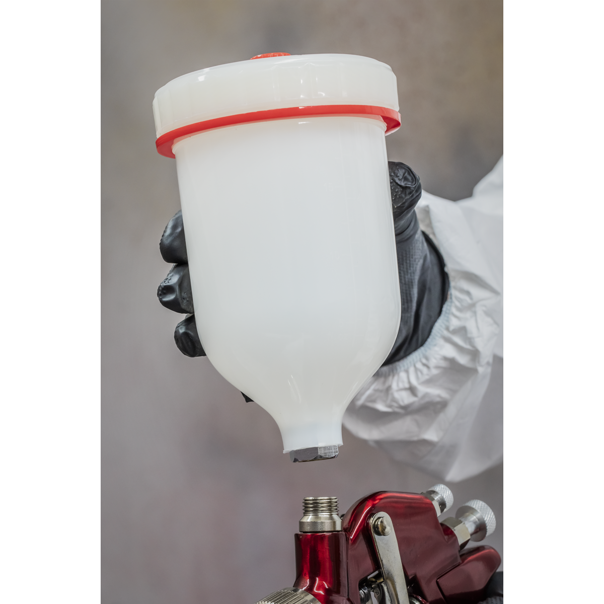 Sealey Gravity Feed Spray Gun 2-Stage Trigger Control 1.4mm Set-Up S714G