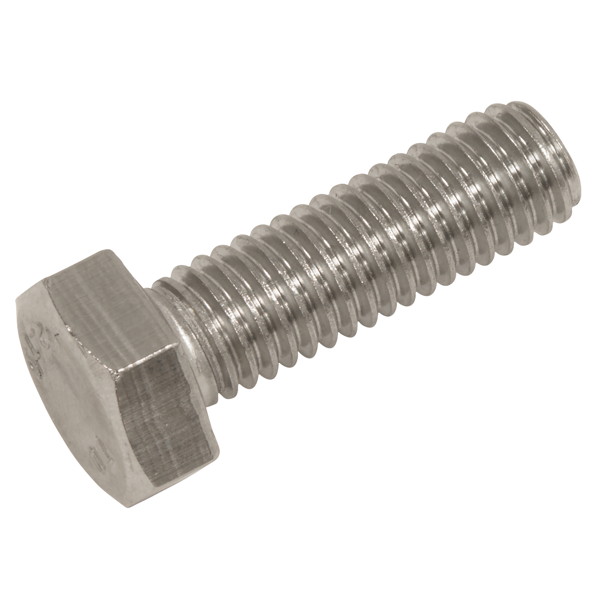 Sealey Stainless Steel Hex Head Set Screw DIN 933 M8 X 25 A2 50 Pieces S825S