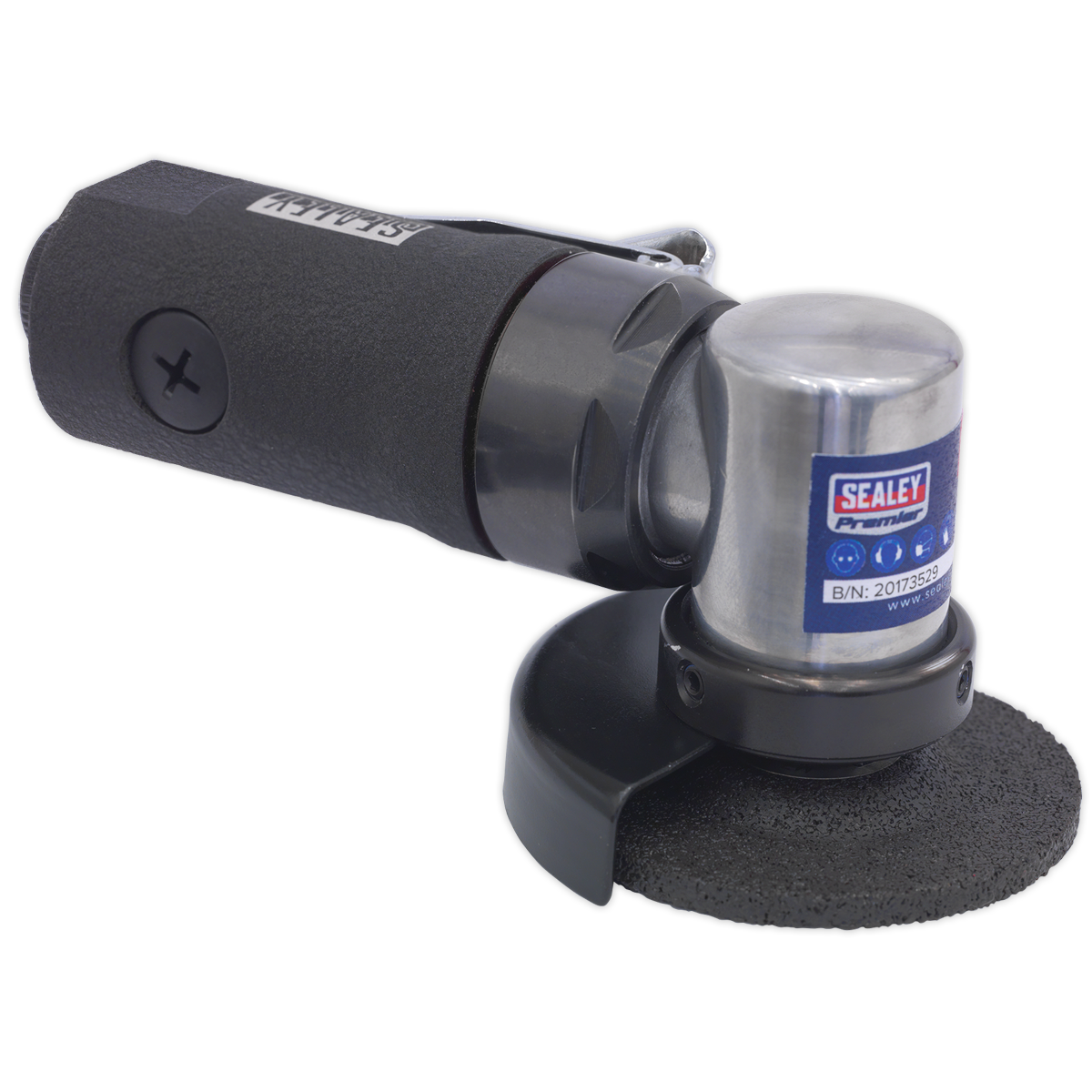 Sealey 58mm Air Mini Angle Grinder Rear Exhaust With Baffle Lightweight SA153