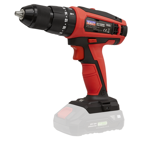 Sealey 20V SV20 Series Ø13mm Combi Drill Lightweight - Body Only CP20VDD