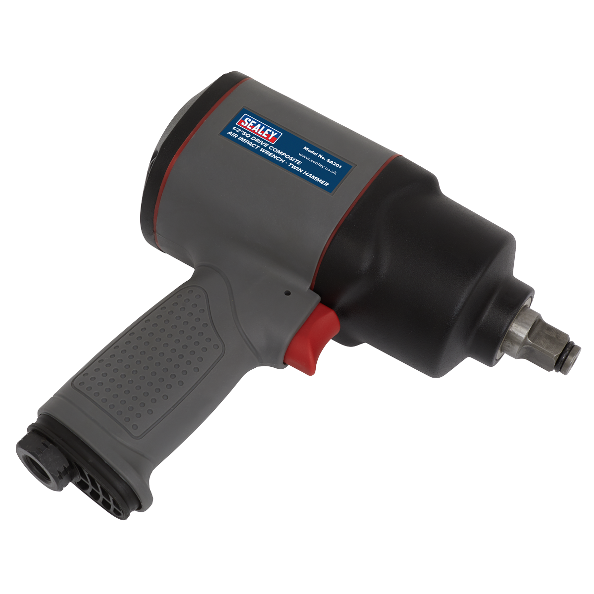 Sealey 1/2" Square Drive Air Impact Wrench Composite Twin Hammer 8500 RPM SA201