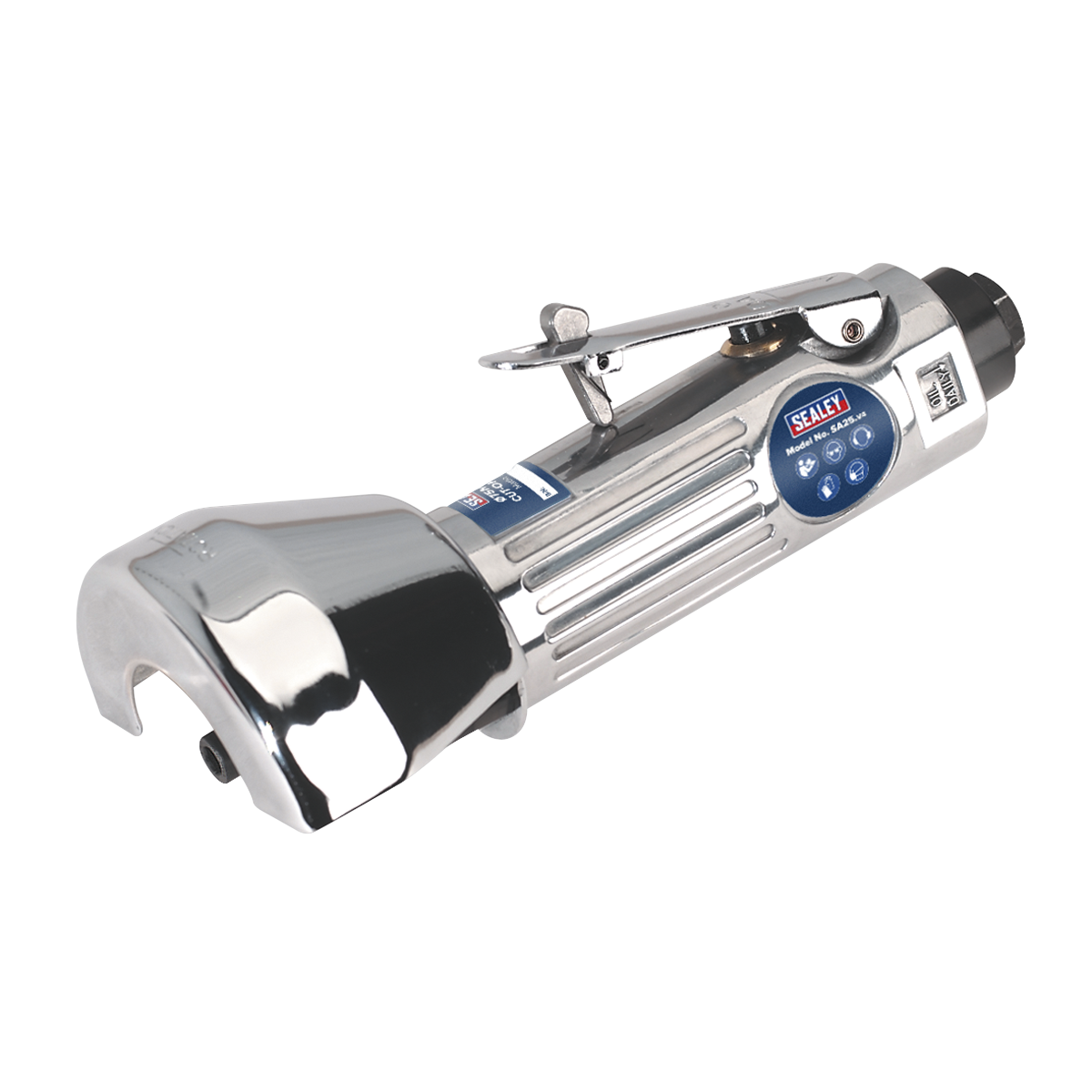 Sealey Air Rotary Cut-Off Tool With Metal Safety Guard Ø75mm Silver SA25