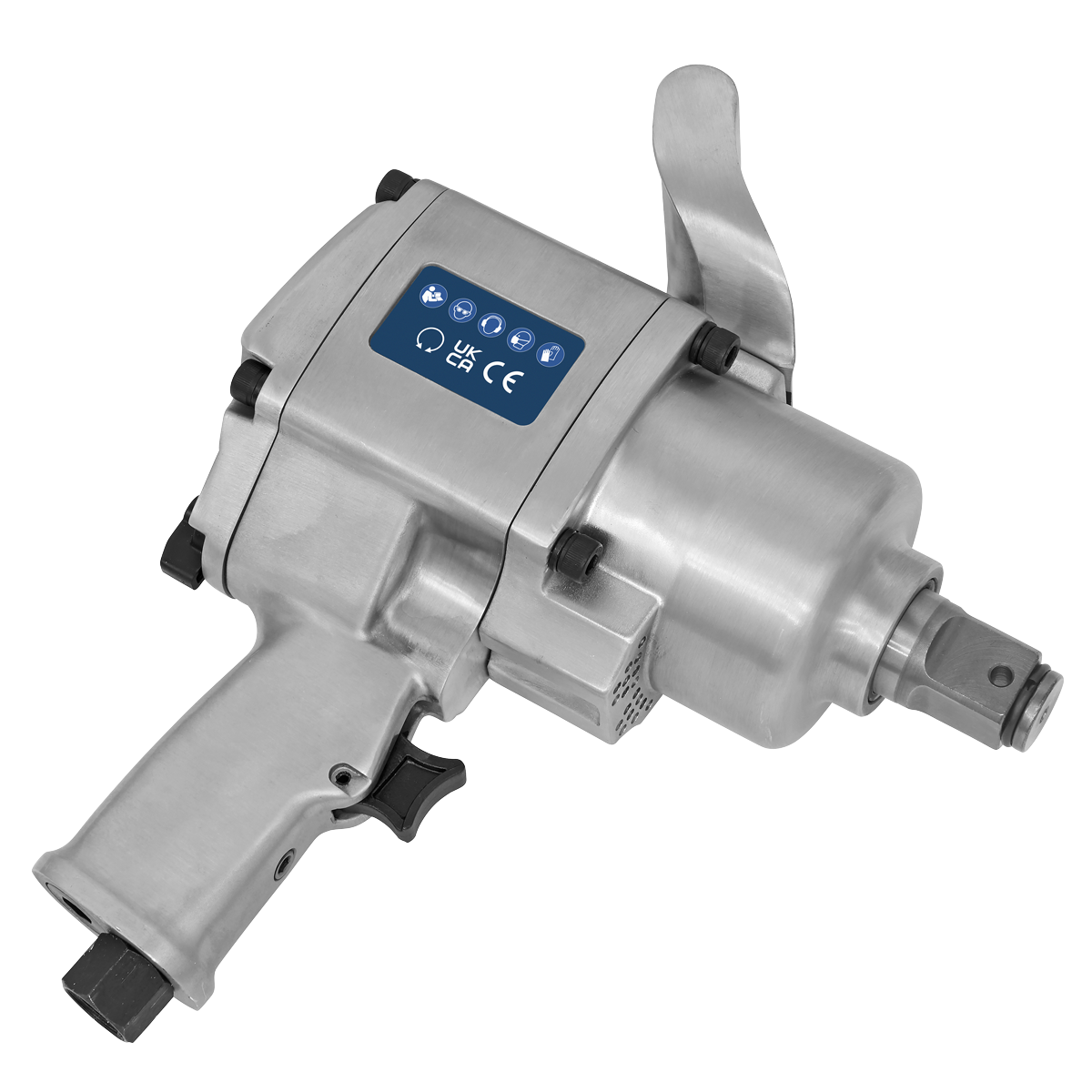 Sealey 1" Square Drive Air Impact Wrench Pistol Type With Top Handle SA297
