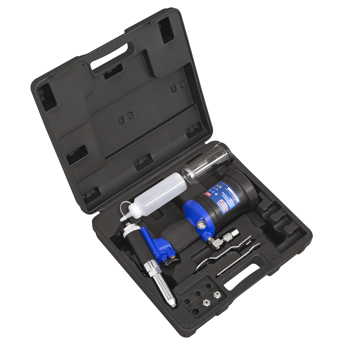 Sealey Air Hydraulic Riveter Heavy Duty Vacuum System Trigger Operated SA316