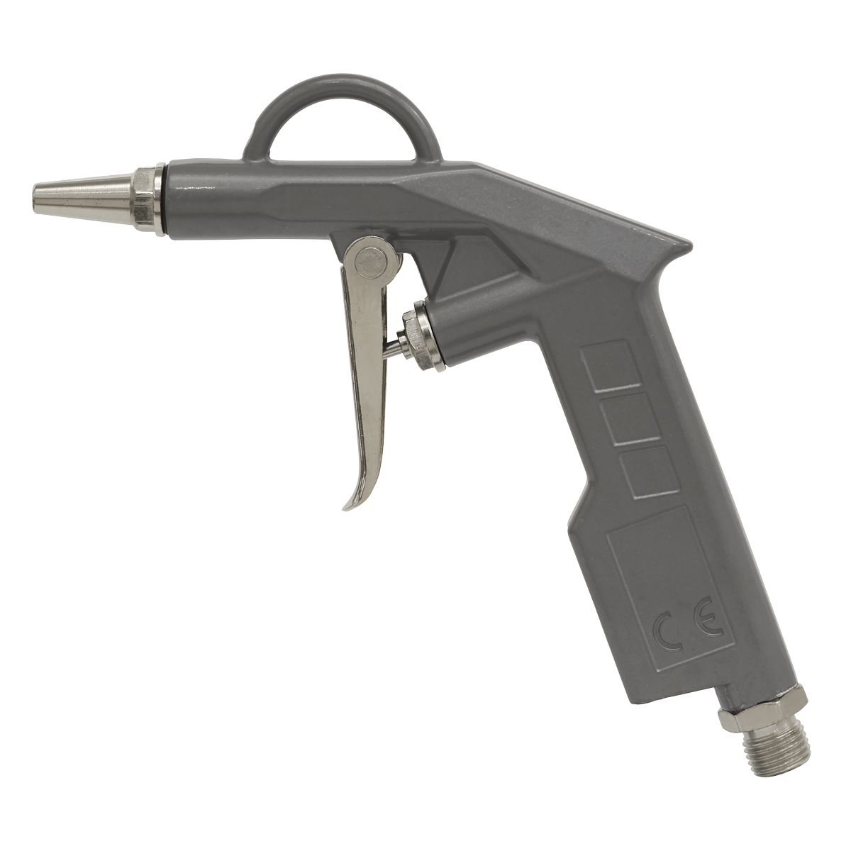 Sealey Air Blow Gun With Short Type Nozzle & 1/4" BSP Air Inlet Grey SA334