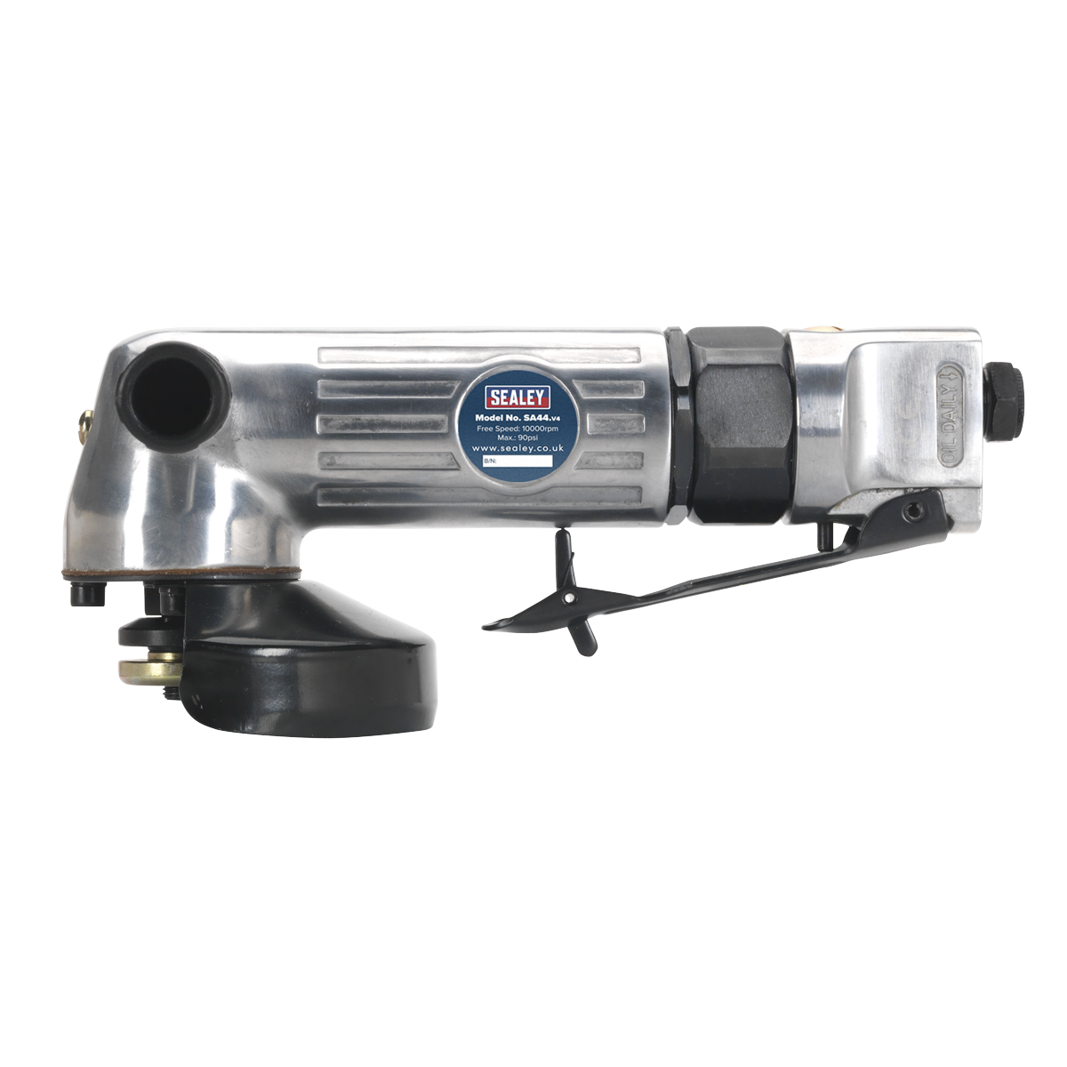 Sealey 100mm Air Angle Grinder Aluminium Body & Bevel Gear Housing SA44