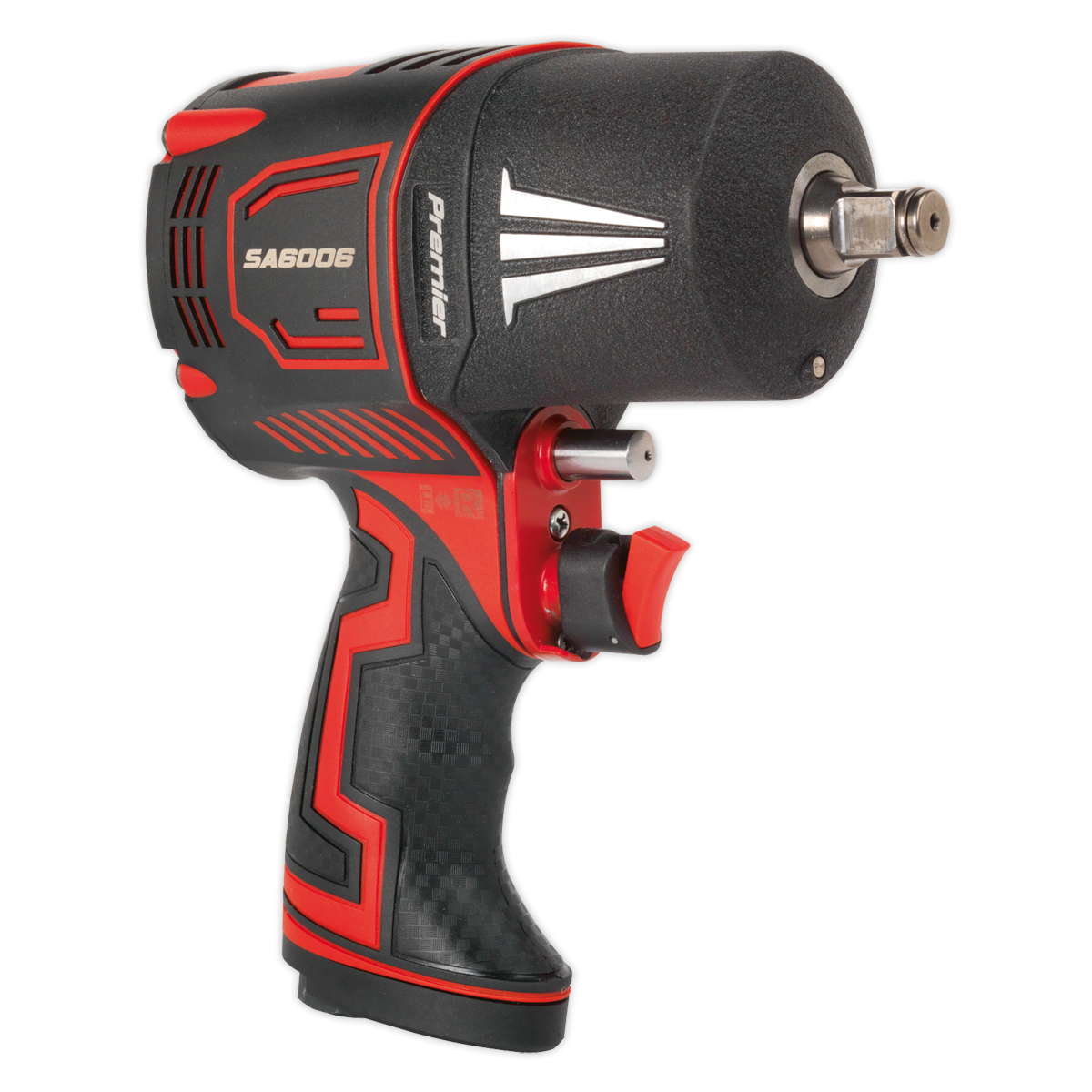 Sealey 1/2" Square Drive Composite Air Impact Wrench Twin Hammer 9000 RPM SA6006